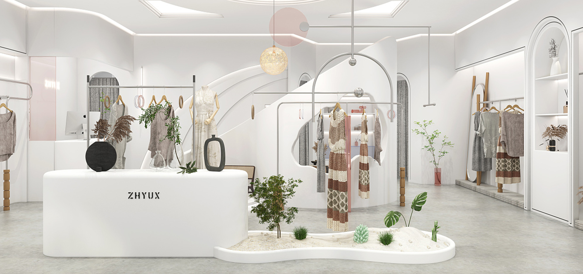 店面設計-女士服裝店怎樣設計才能比較均衡呢？